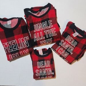 Plaid Red and Black Family Pajamas